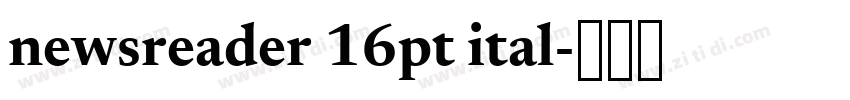 newsreader 16pt ital字体转换 newsreader 16pt ital字体转换